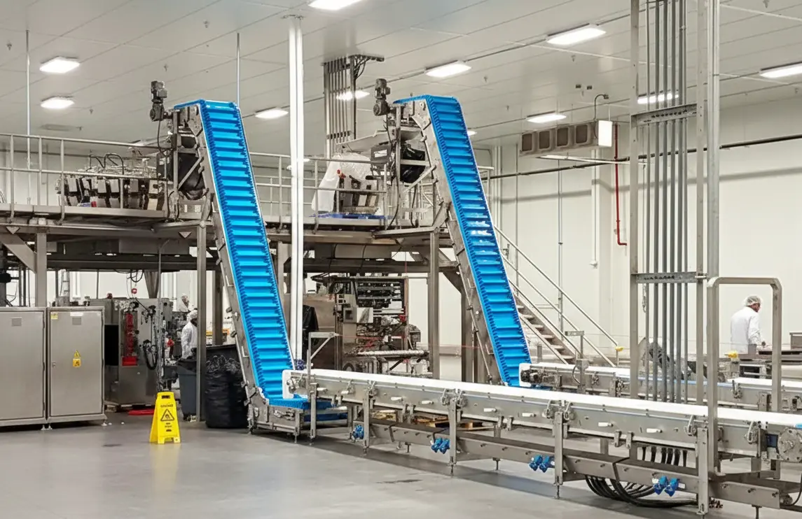 Incline conveyor for material handling